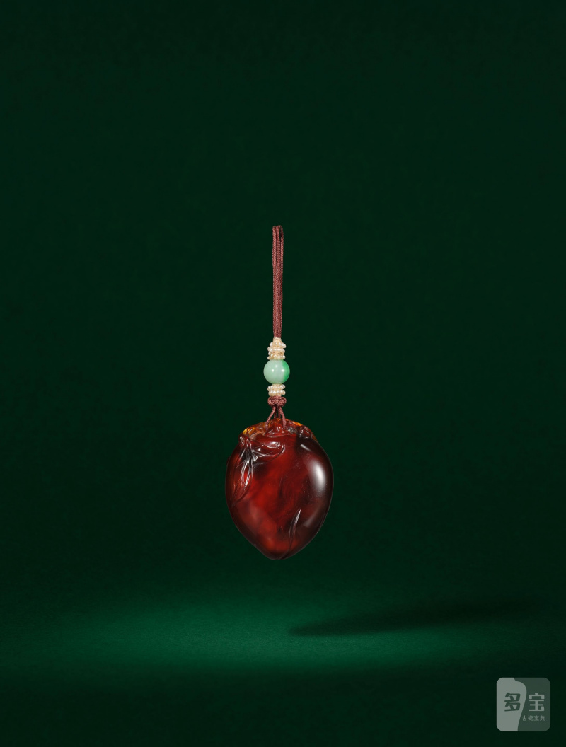 清十八/十九世紀　琥珀桃形佩 | A FINE AMBER 'PEACH' PENDANT - 图4
